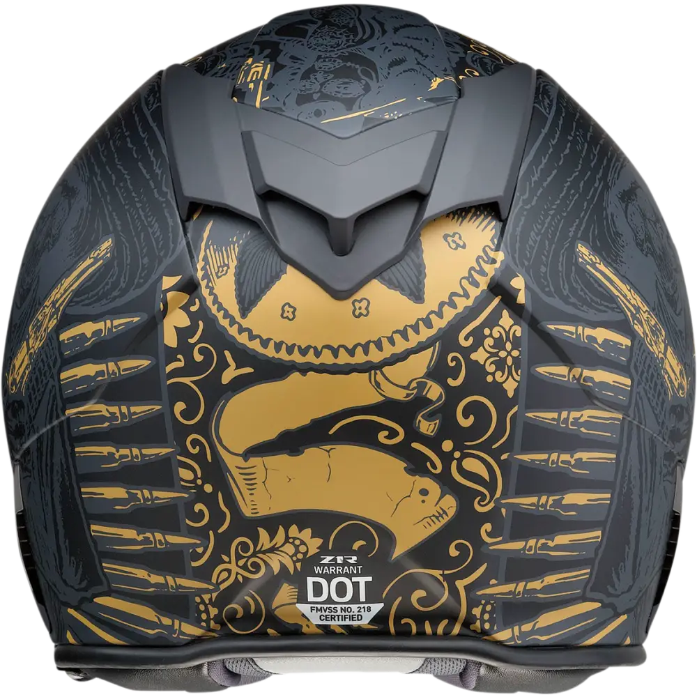 Z1R Warrant Helmet - Sombrero - Black/Gold - Medium 0101-14172