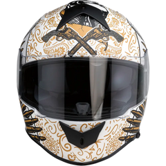 Z1R Warrant Helmet - Sombrero - White/Gold - 2XL 0101-14169