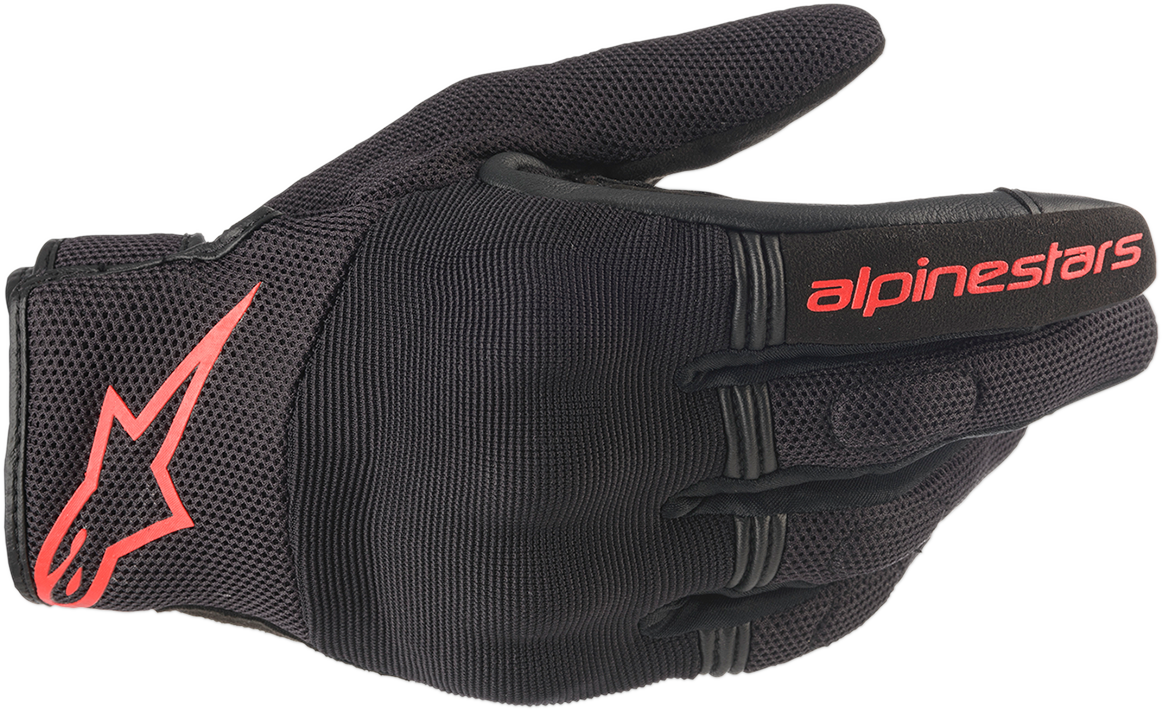 ALPINESTARS Copper Gloves - Black/Fluo Red - Small 3568420-1030-S