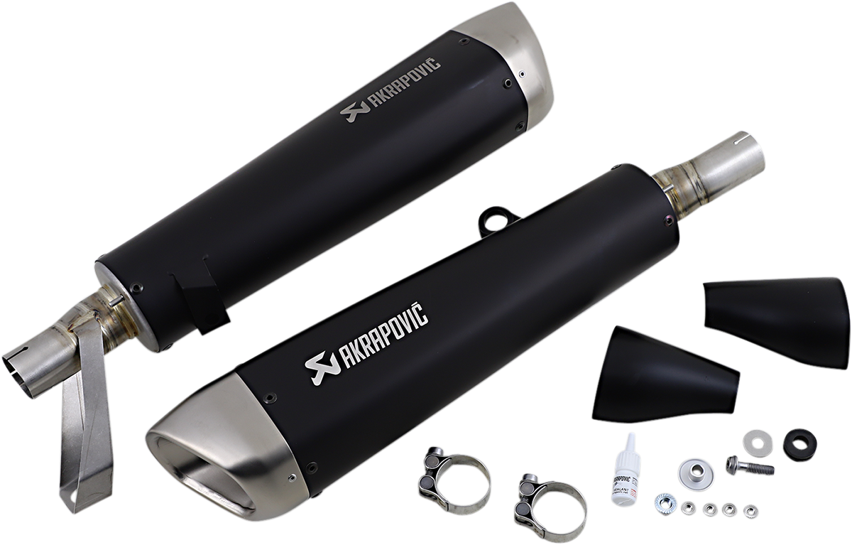 AKRAPOVIC Street Twin Mufflers - Titanium S-T9SO2-HCQTBL