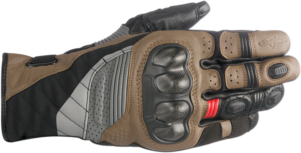 ALPINESTARS Belize Drystar? Gloves - Black/Tobacco Brown/Red - Small 3526718-1813-S