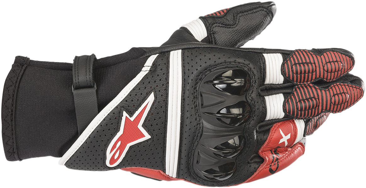 ALPINESTARS GPX V2 Gloves - Black/White/Bright Red - Large 3567219-1304-L