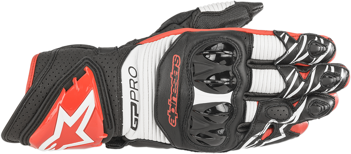 ALPINESTARS GP Pro R3 Gloves - Black/White/Bright Red - 2XL 3556719-1304XXL