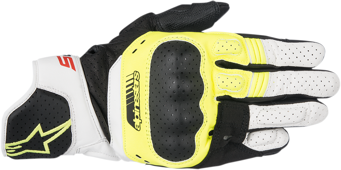 ALPINESTARS SP-5 Gloves - Black/Fluo Yellow/White