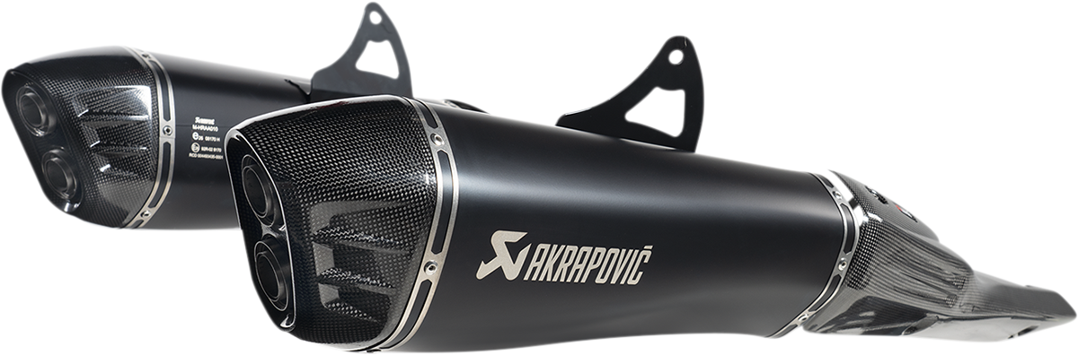 AKRAPOVIC Slip-On Series Muffler - Titanium/Carbon Fiber - Black S-S13SO4-HRAATBL