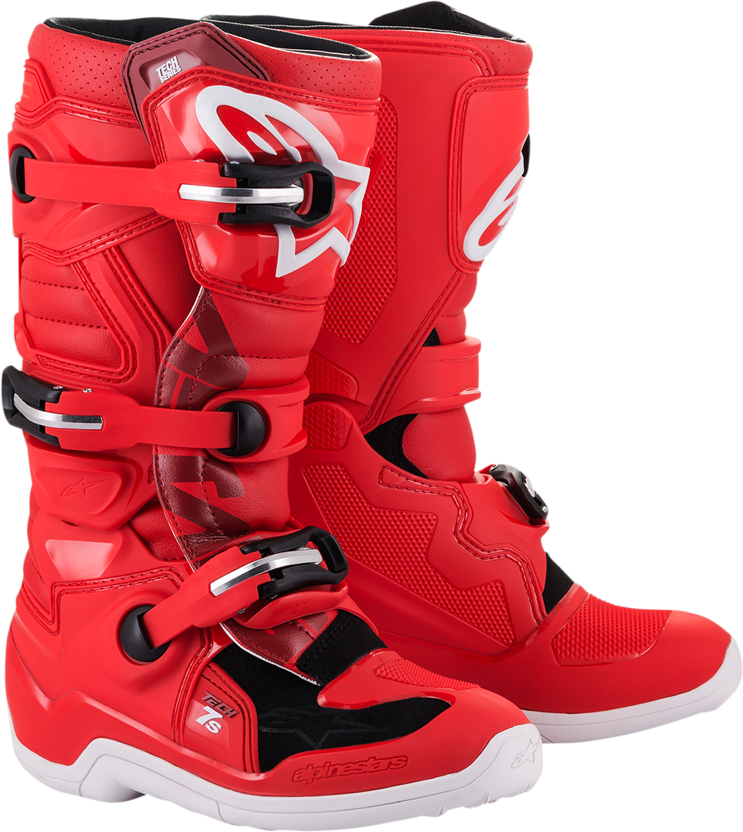 ALPINESTARS Youth Tech 7S Boots - Red - US 4 2015017-30-4