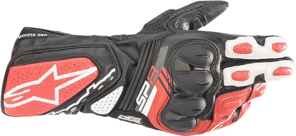 ALPINESTARS SP-8 V3 Gloves - Black/White/Bright Red