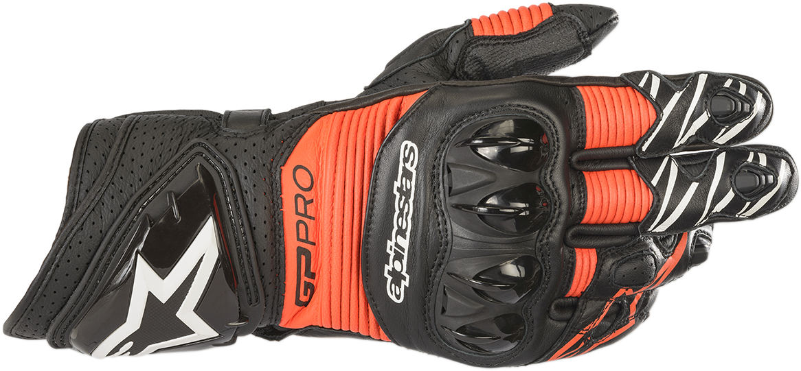 ALPINESTARS GP Pro RS3 Gloves - Black/Fluo Red - Small 3556922-1030-S