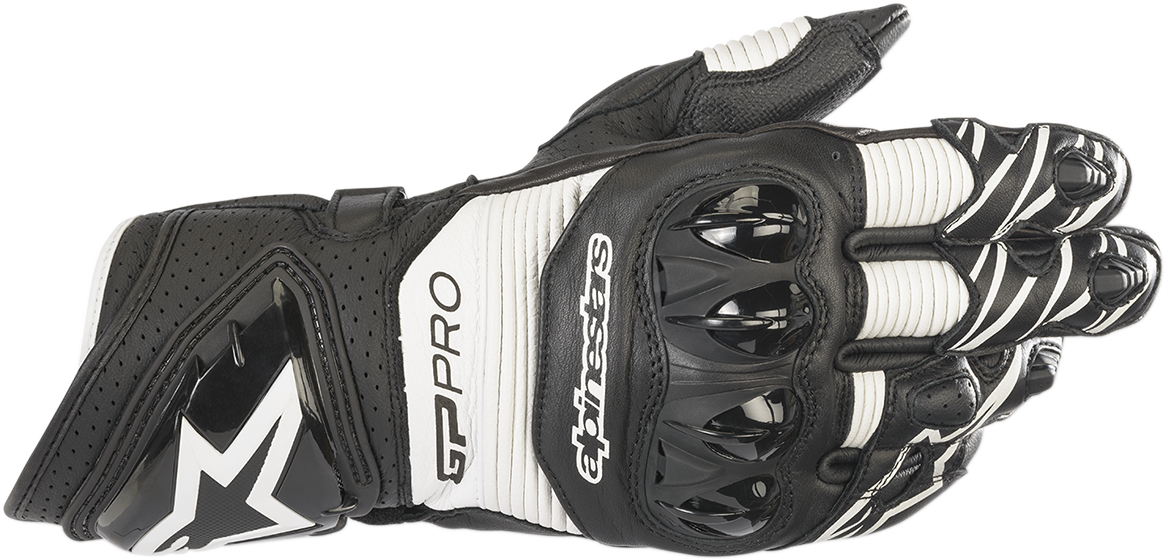 ALPINESTARS GP Pro RS3 Gloves - Black/White - Large 3556922-12-L