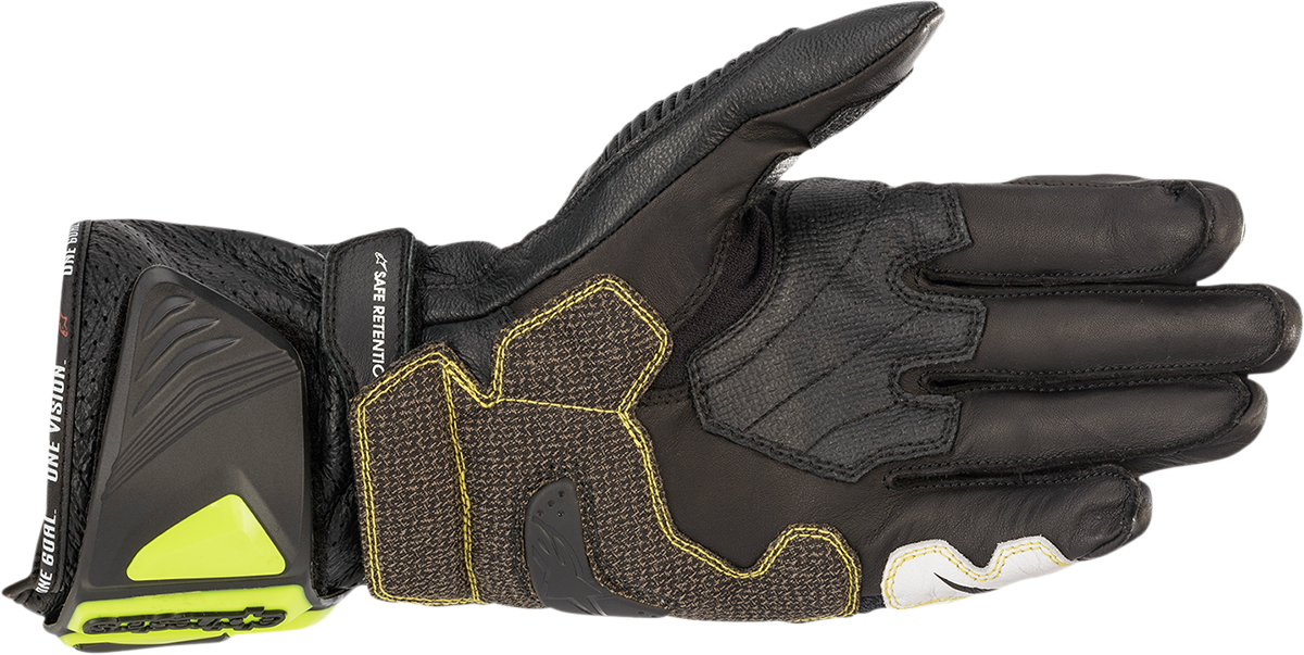 Alpinestars GP Tech V2 S Gloves - Black/Fluo Yellow/White/Fluo Red, Small