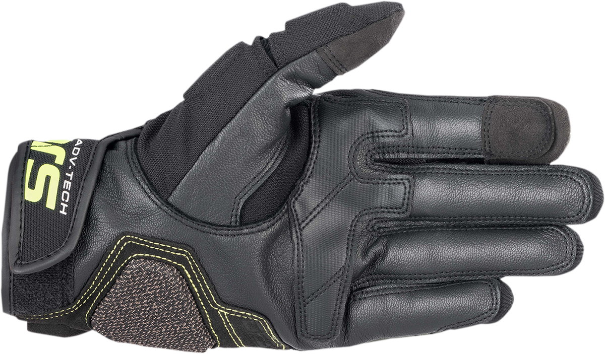 ALPINESTARS Halo Gloves - Forest Black/Fluo Yellow - 2XL 3504822-6085-2X