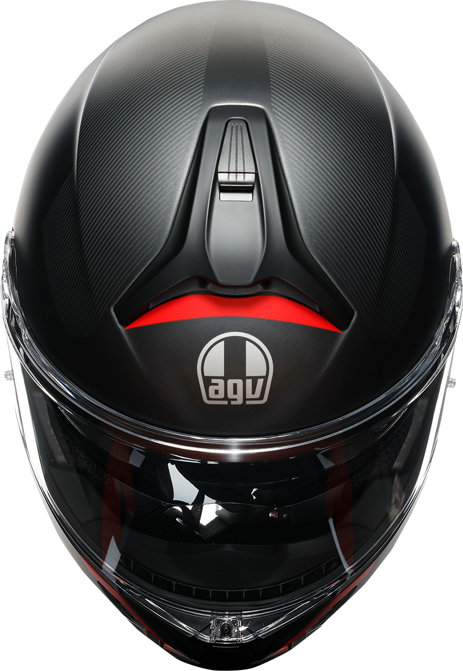 AGV Tourmodular Helmet - Frequency - Matte Gunmetal/Red - 2XL 211251F2OY00516