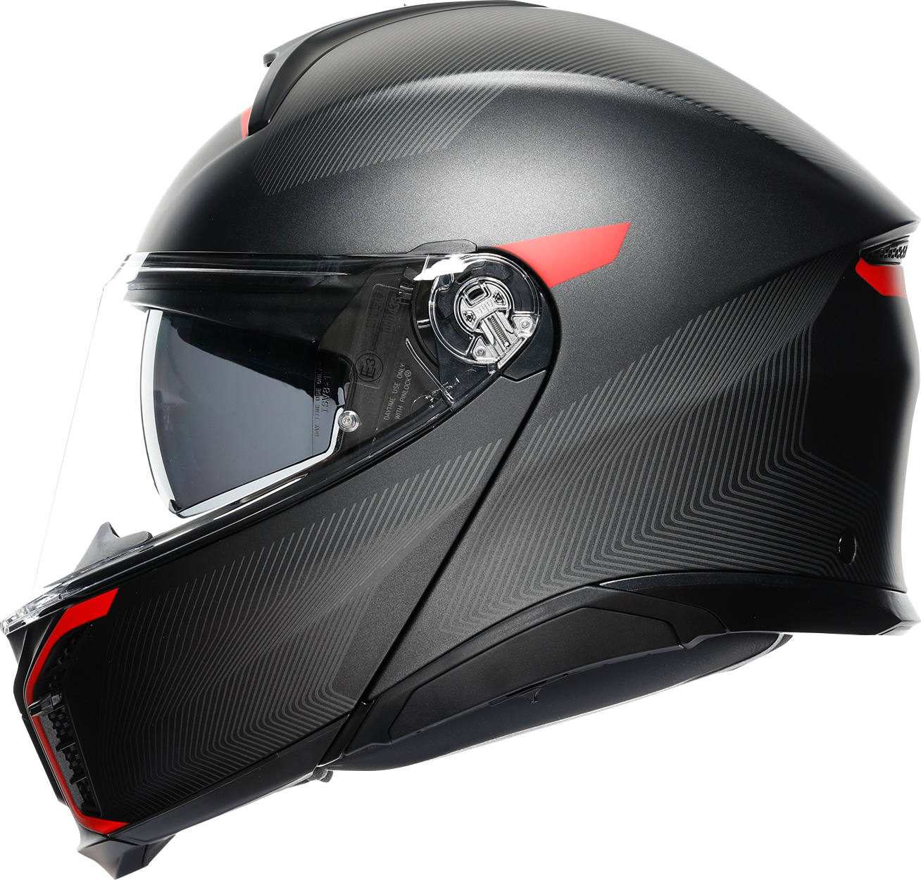 AGV Tourmodular Helmet - Frequency - Matte Gunmetal/Red - 2XL 211251F2OY00516