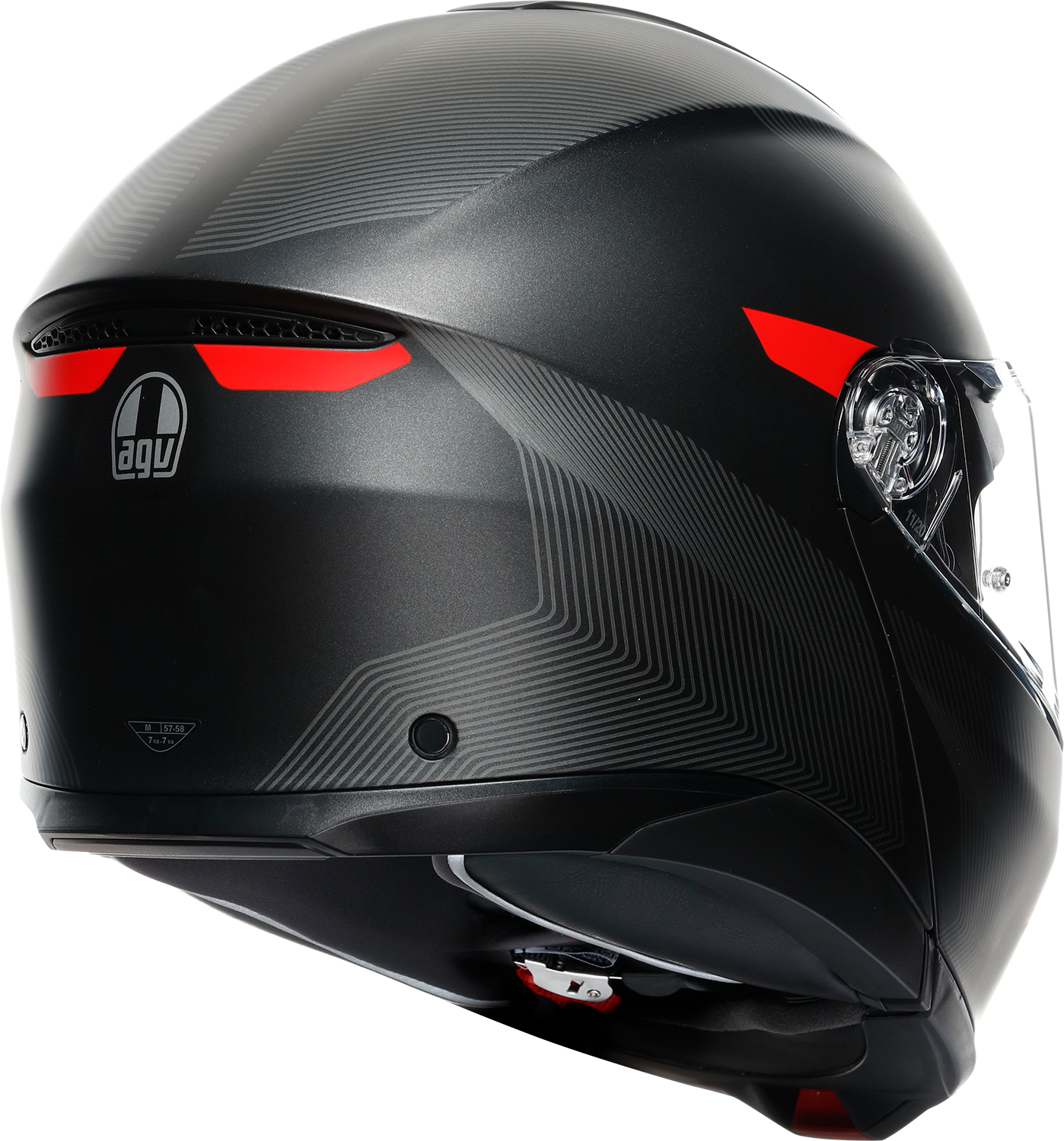 AGV Tourmodular Helmet - Frequency - Matte Gunmetal/Red - 2XL 211251F2OY00516