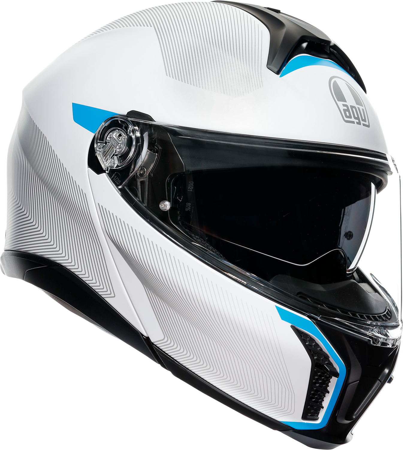 AGV Tourmodular Helmet - Frequency - Light Gray/Blue - Small 211251F2OY00610