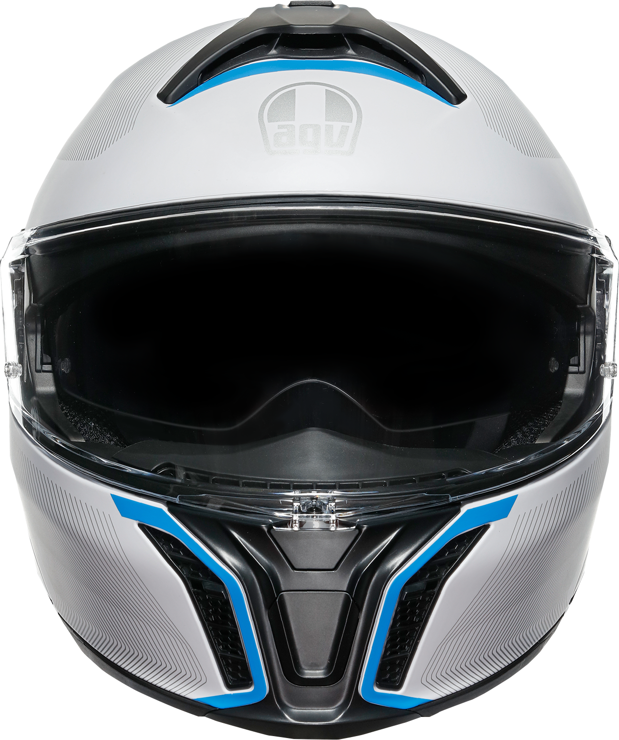 AGV Tourmodular Helmet - Frequency - Light Gray/Blue - Small 211251F2OY00610