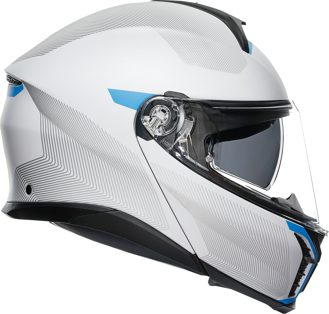 AGV Tourmodular Helmet - Frequency - Light Gray/Blue - XL 211251F2OY00615