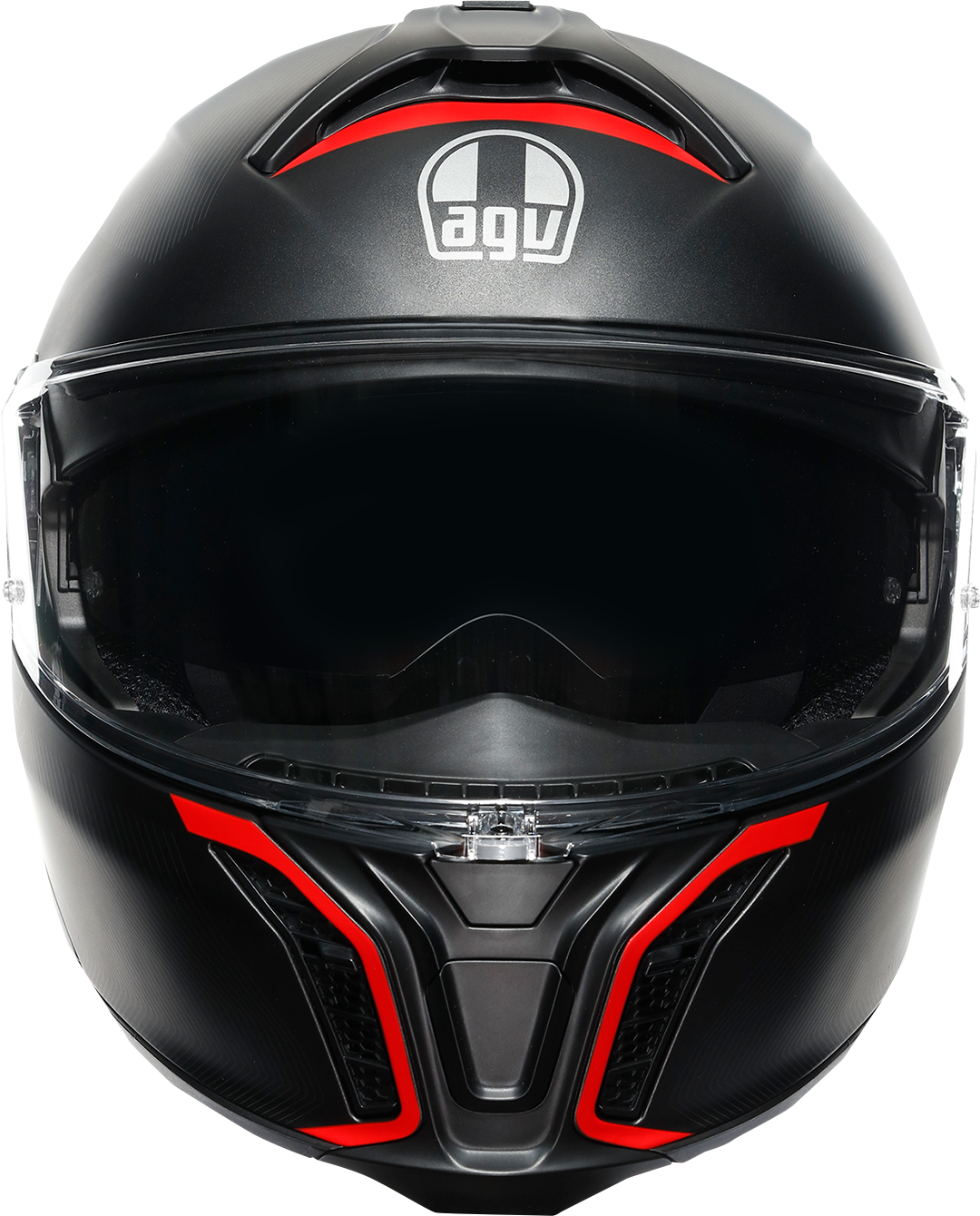 AGV Tourmodular Helmet - Frequency - Matte Gunmetal/Red - XL 211251F2OY00515