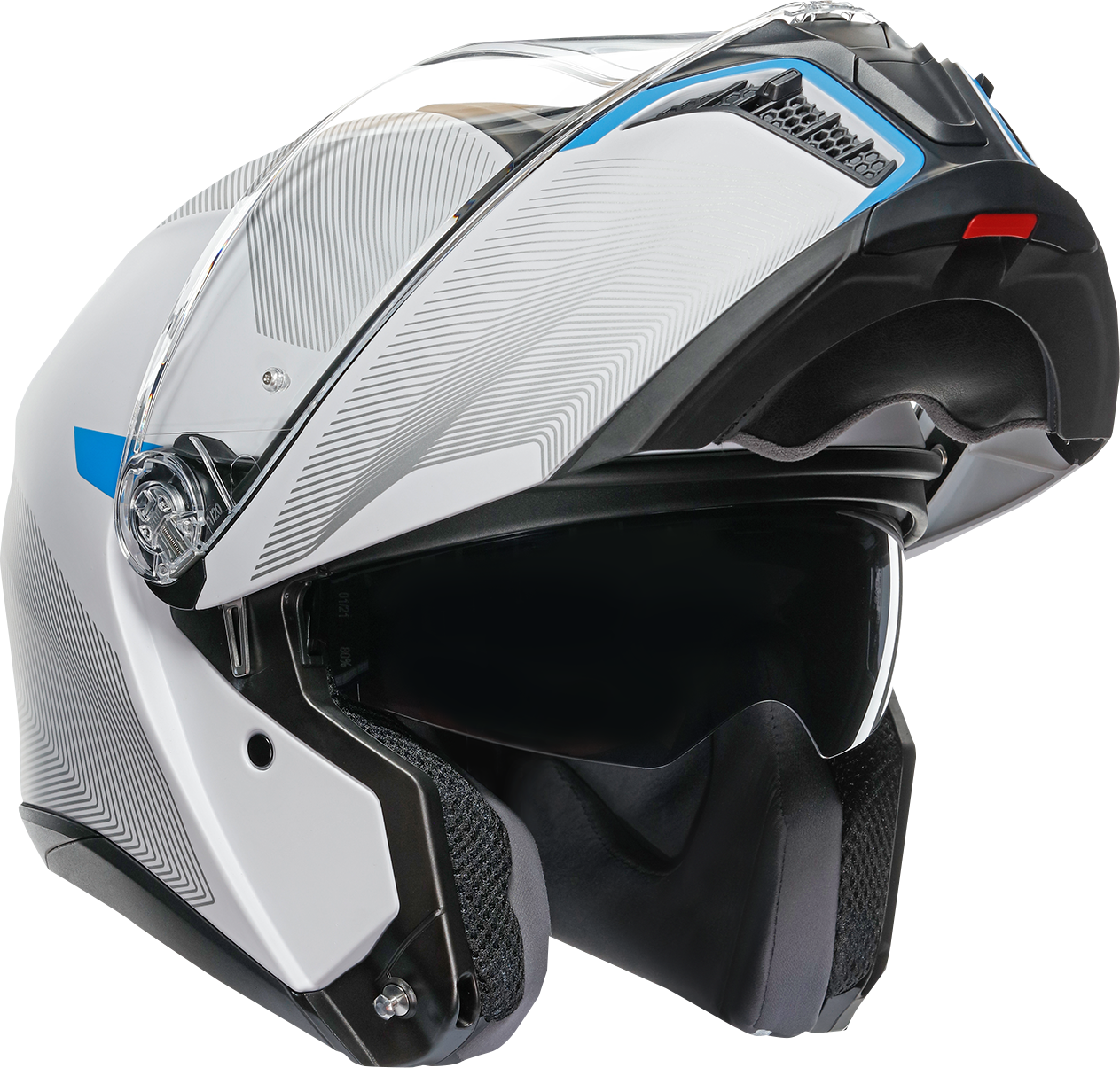 AGV Tourmodular Helmet - Frequency - Light Gray/Blue - Small 211251F2OY00610