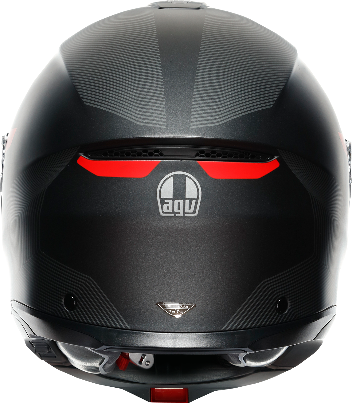 AGV Tourmodular Helmet - Frequency - Matte Gunmetal/Red - Large 211251F2OY00514