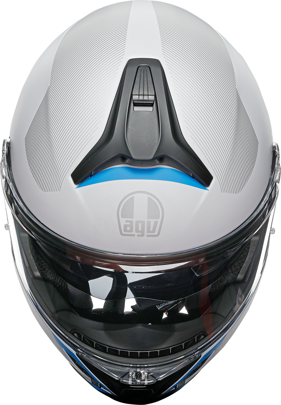 AGV Tourmodular Helmet - Frequency - Light Gray/Blue - Medium 211251F2OY00612