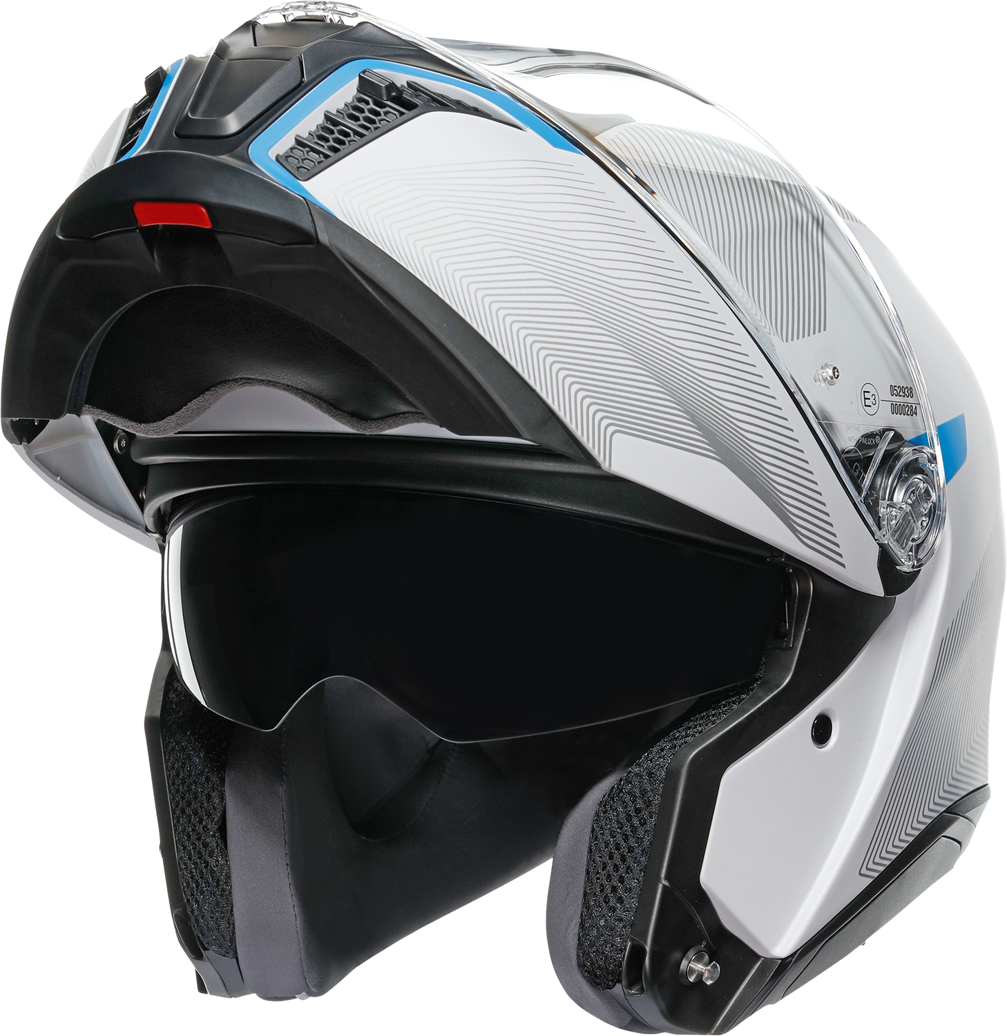 AGV Tourmodular Helmet - Frequency - Light Gray/Blue - XL 211251F2OY00615