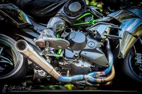 Vandemon Performance Kawasaki Ninja H2 & H2R Brushed Titanium Exhaust System 2015-2024