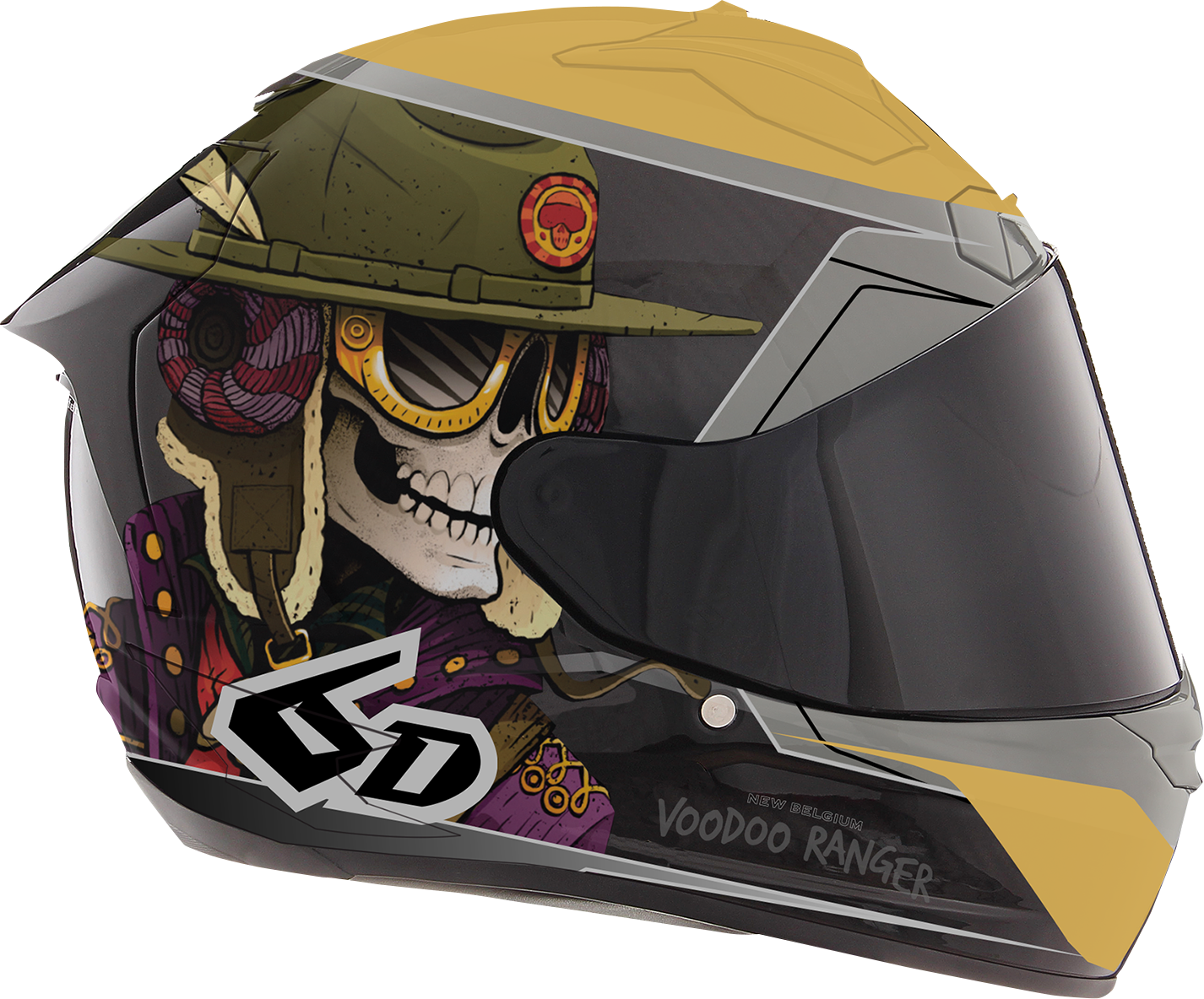 6D HELMETS ATS-1R Helmet - Voodoo Ranger - Gloss Black/Gold