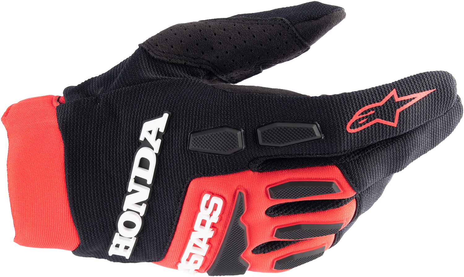 ALPINESTARS Honda Full Bore Gloves - Black/Bright Red - 2XL 3563823-1303-2X