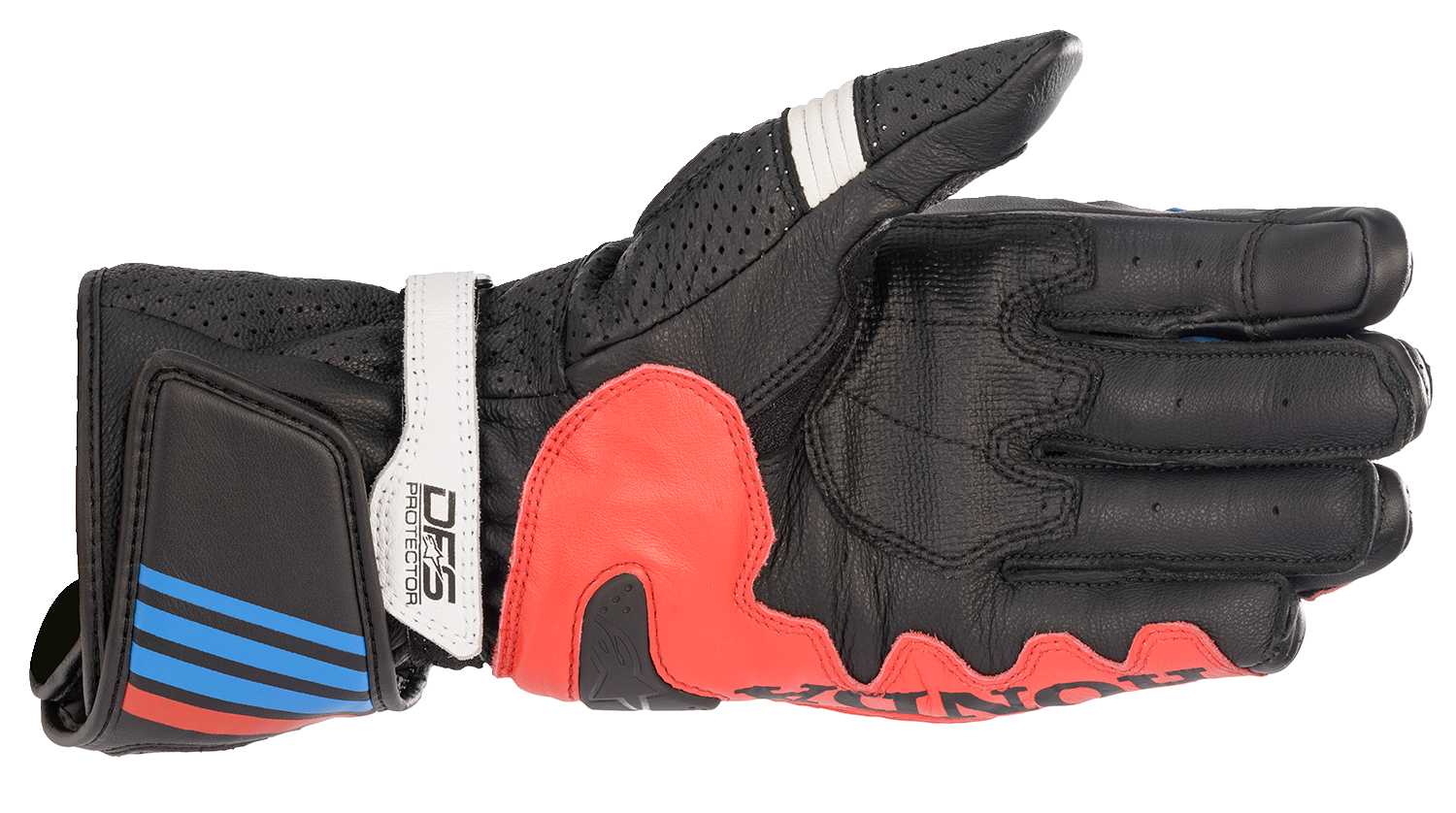 ALPINESTARS Honda GP Plus R v2 Gloves - Black/Bright Red/Blue - XL 3556321-1317-XL