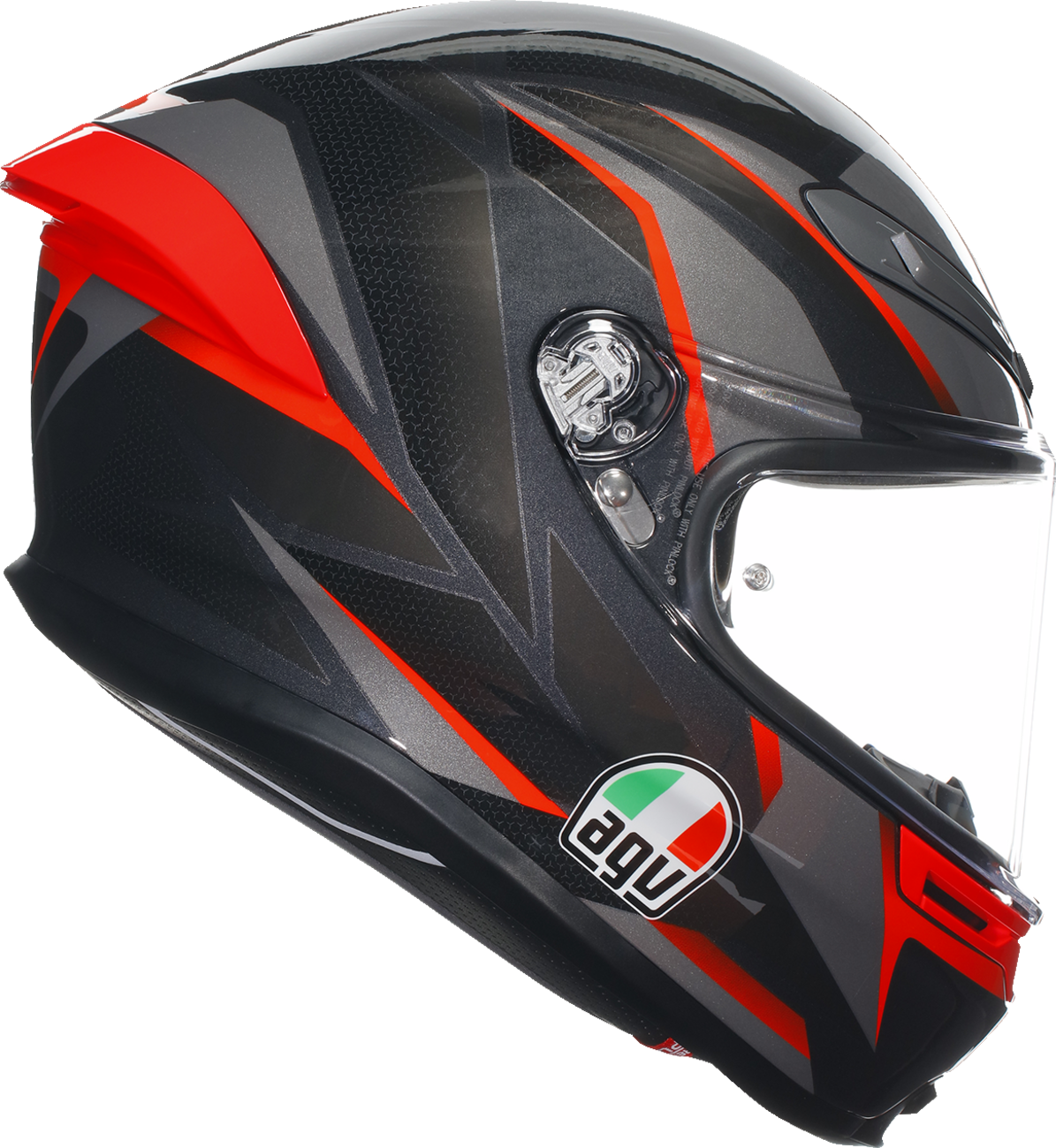 AGV K6 S Helmet - Slashcut - Black/Gray/Red