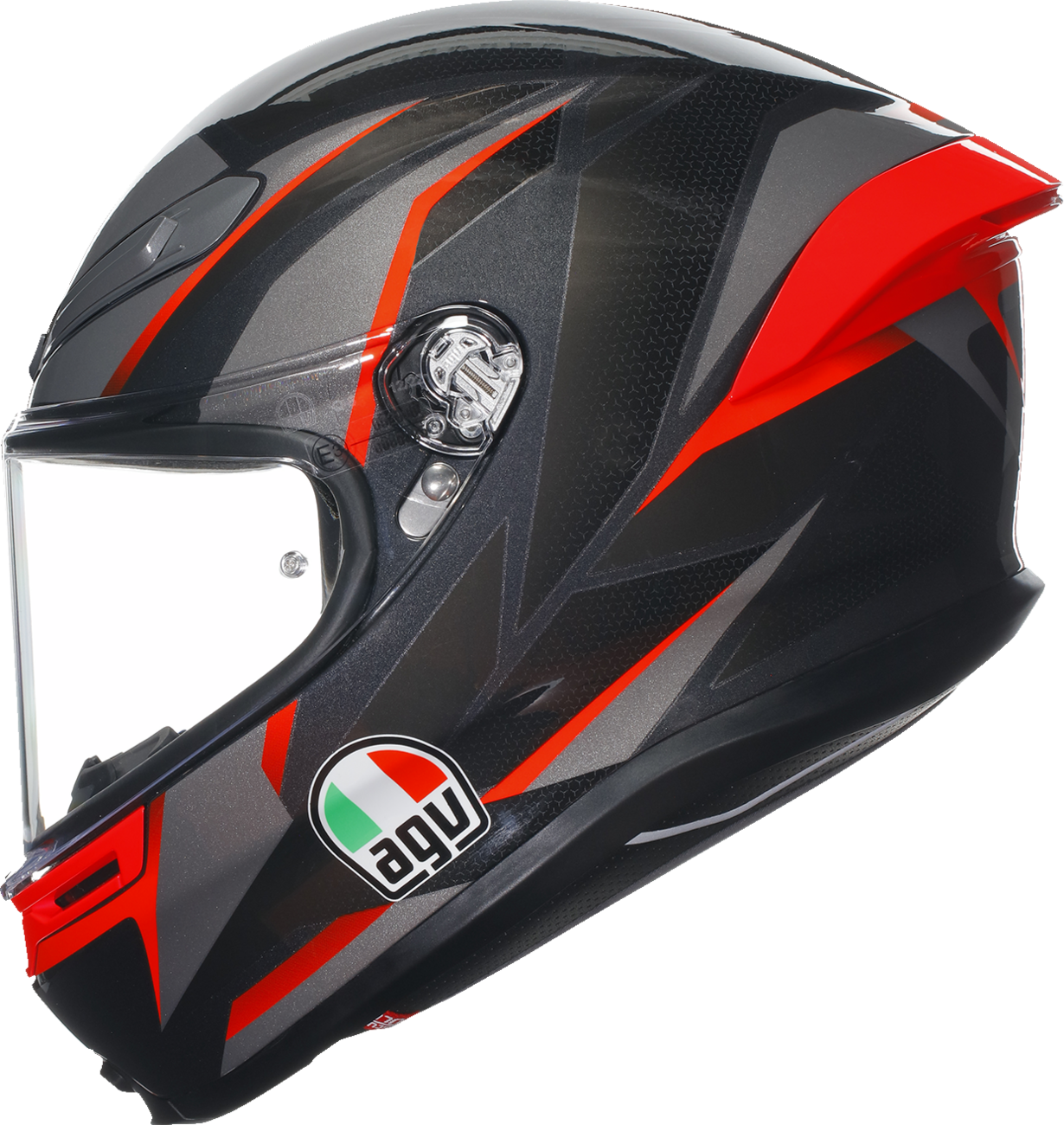 AGV K6 S Helmet - Slashcut - Black/Gray/Red