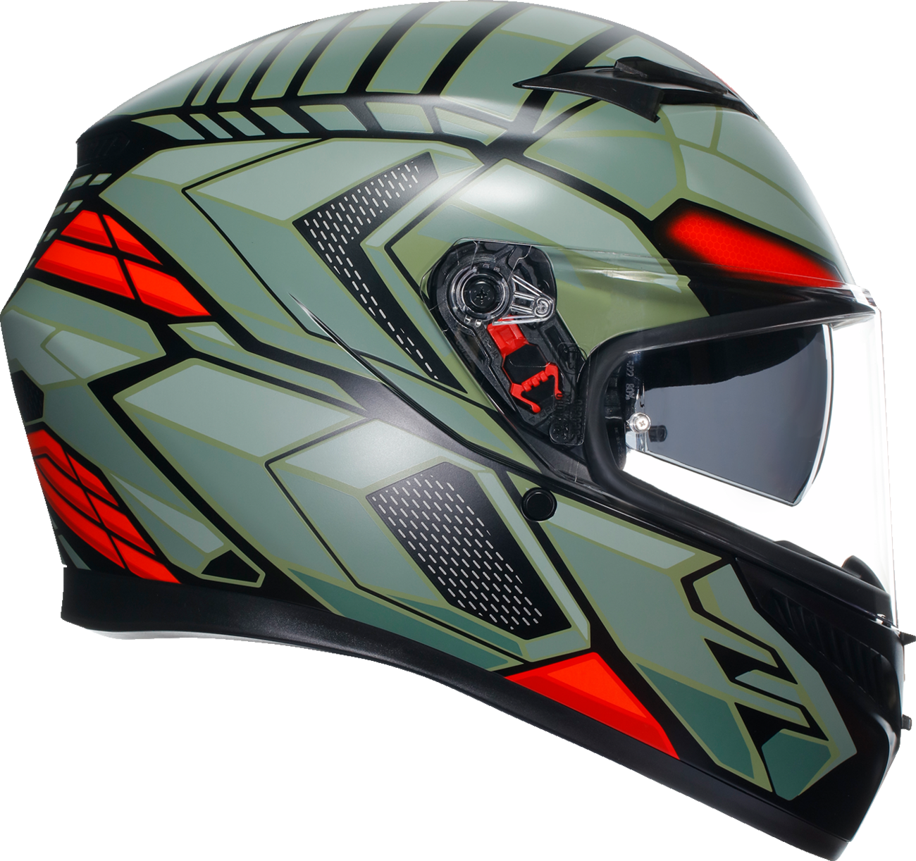 AGV K3 Helmet - Decept - Matte Black/Green/Red