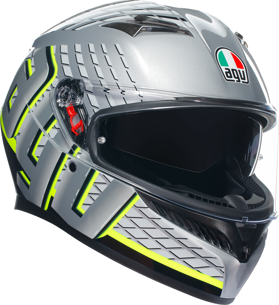 AGV K3 Helmet - Fortify - Gray/Black/Yellow Fluo