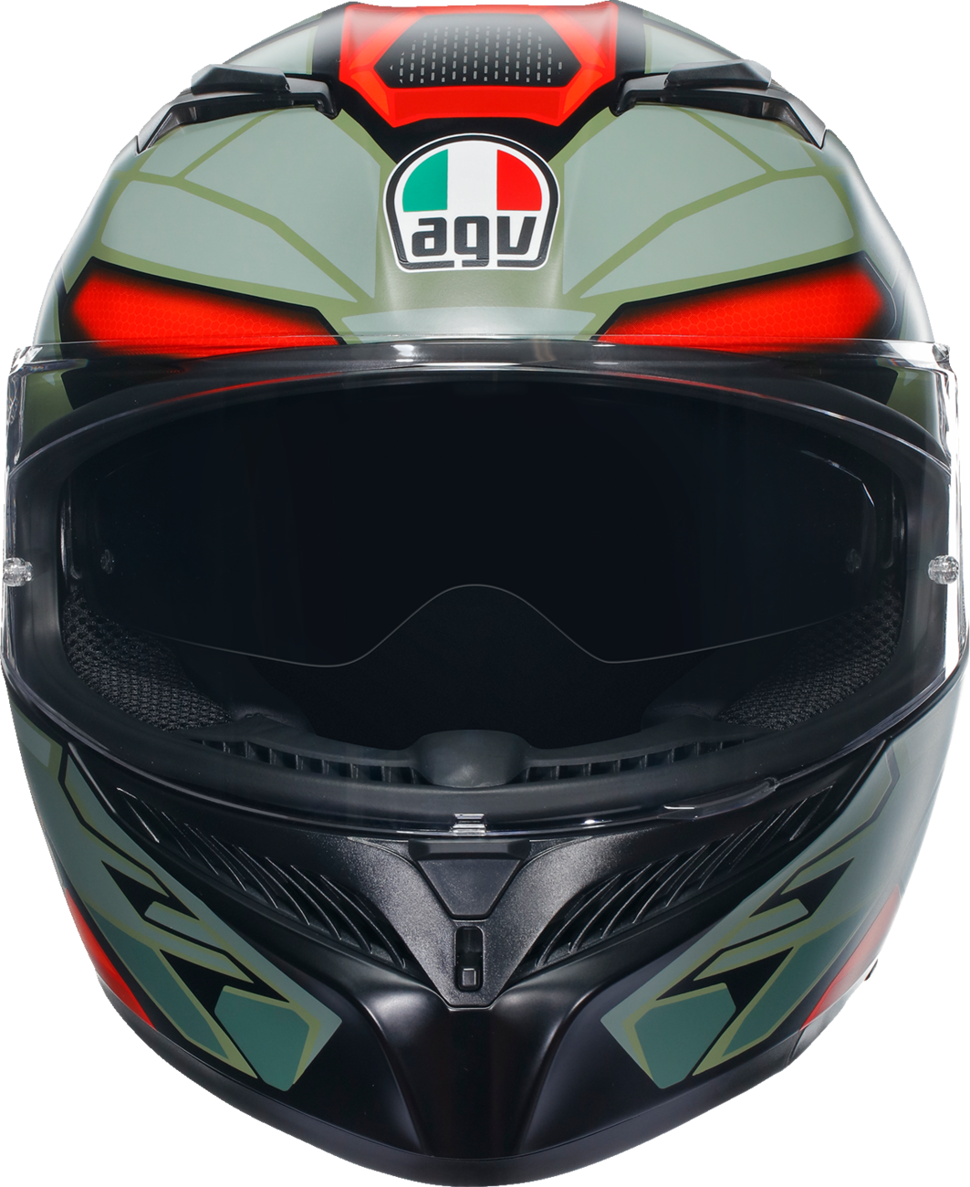 AGV K3 Helmet - Decept - Matte Black/Green/Red