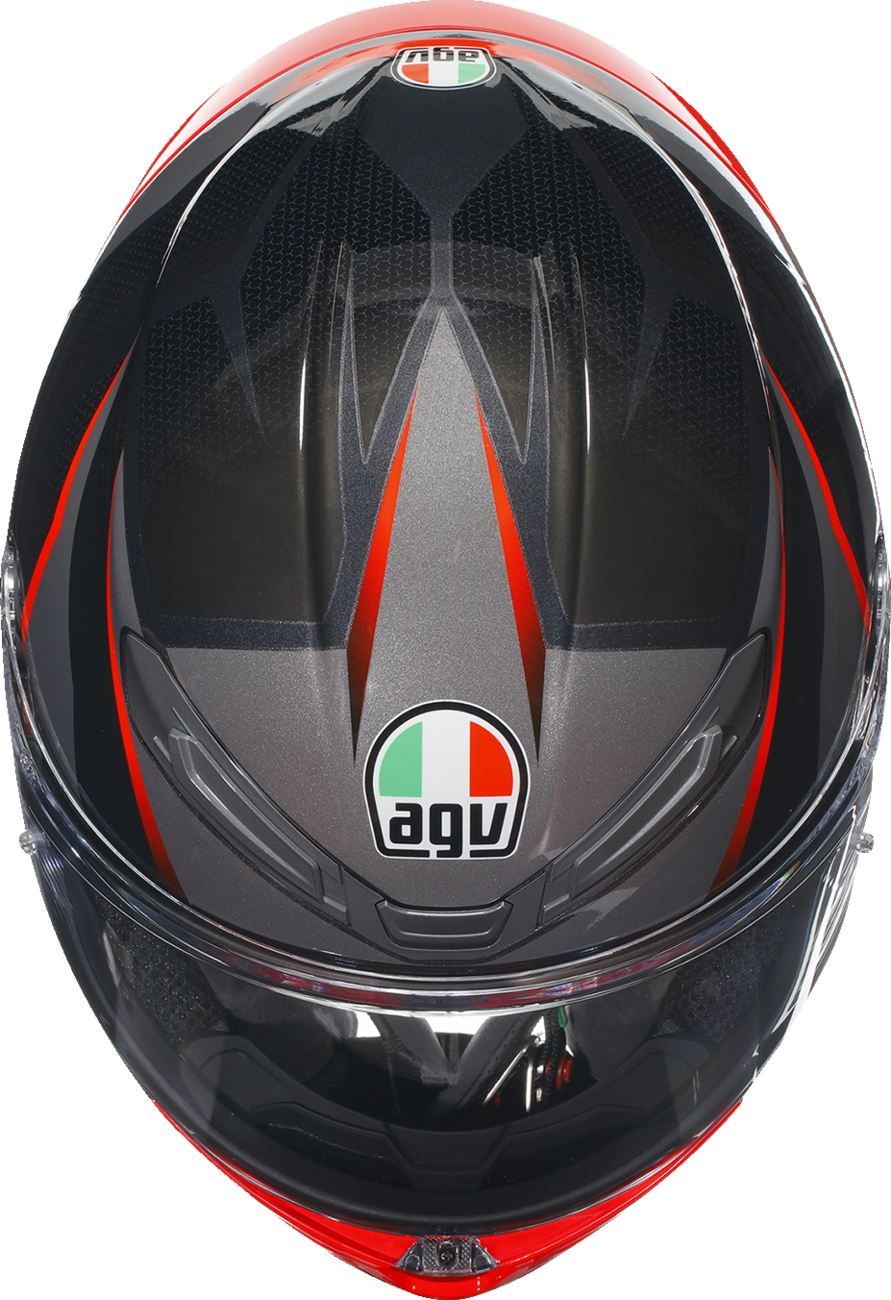 AGV K6 S Helmet - Slashcut - Black/Gray/Red