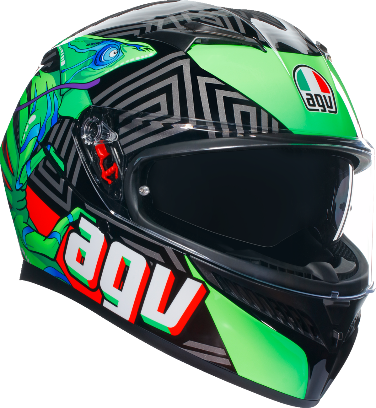 AGV K3 Helmet - Kamaleon - Black/Red/Green