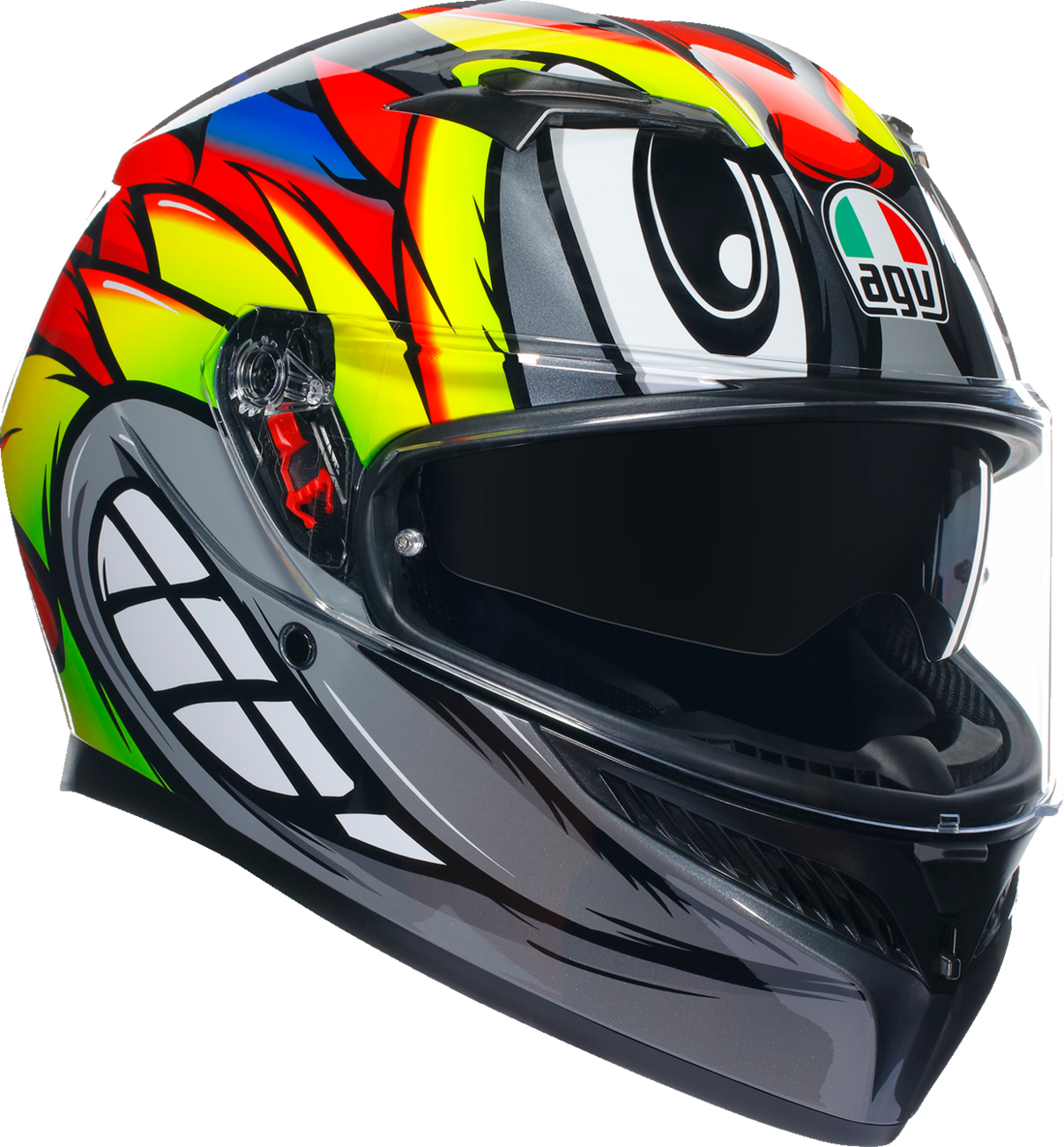 AGV K3 Helmet - Birdy 2.0 - Gray/Yellow/Red