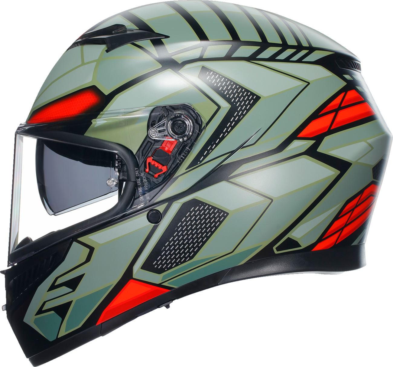 AGV K3 Helmet - Decept - Matte Black/Green/Red