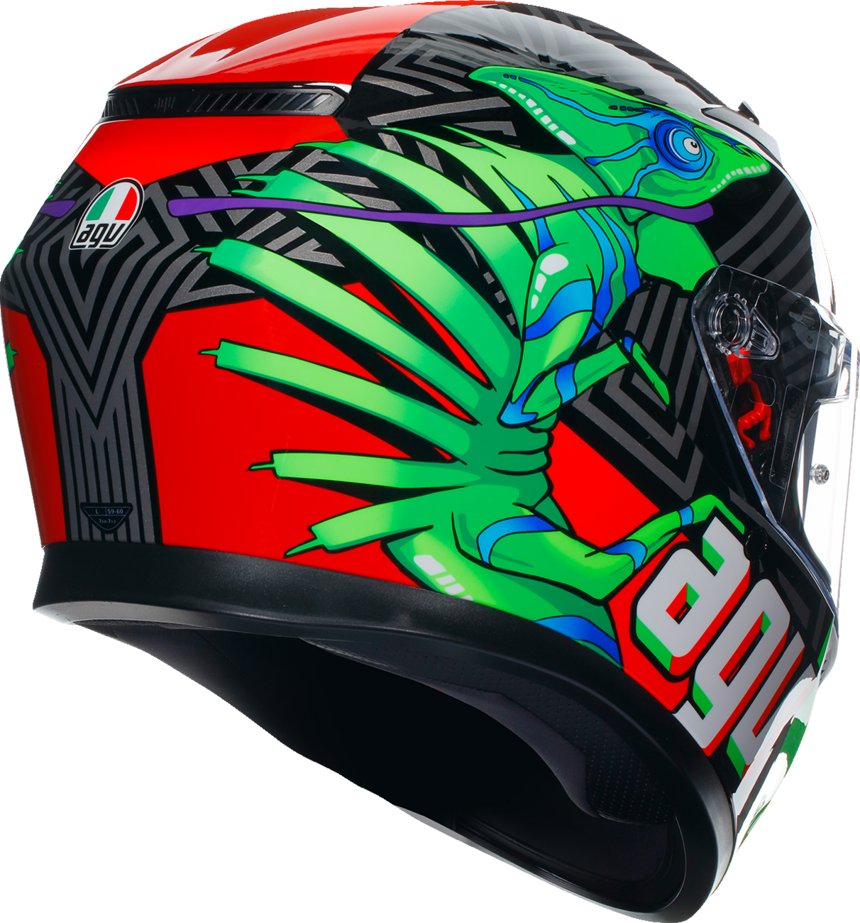 AGV K3 Helmet - Kamaleon - Black/Red/Green