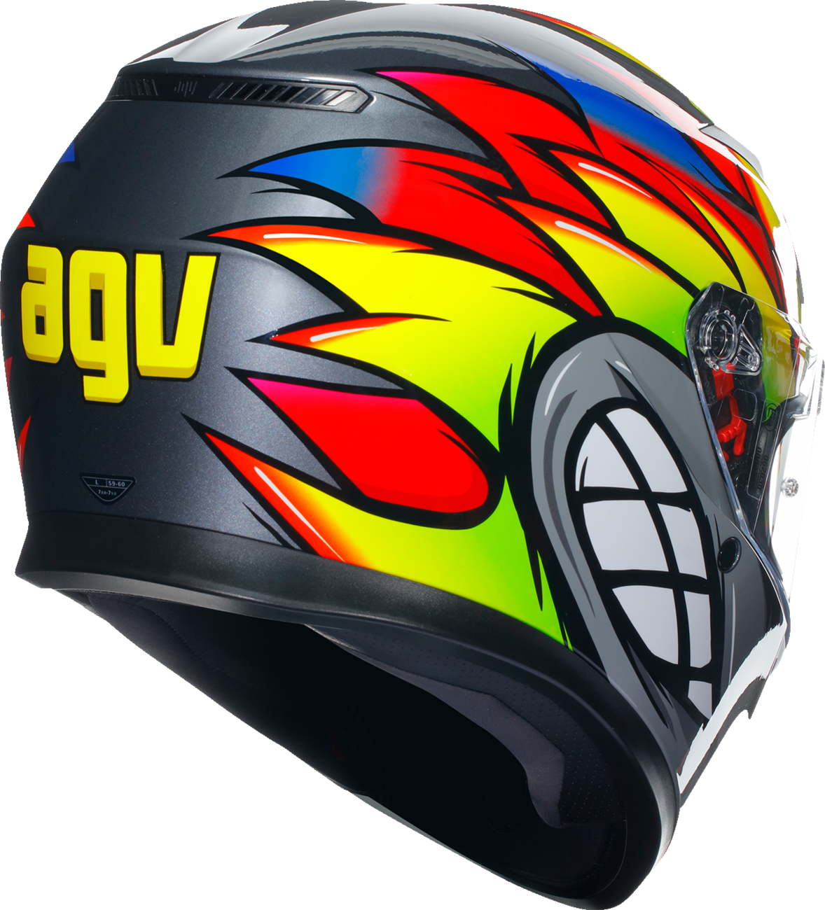 AGV K3 Helmet - Birdy 2.0 - Gray/Yellow/Red