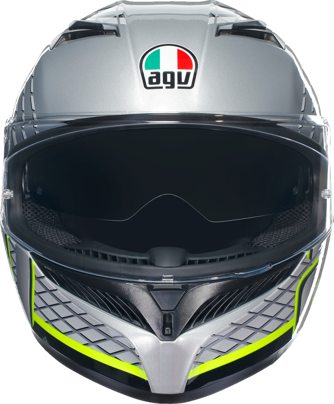 AGV K3 Helmet - Fortify - Gray/Black/Yellow Fluo