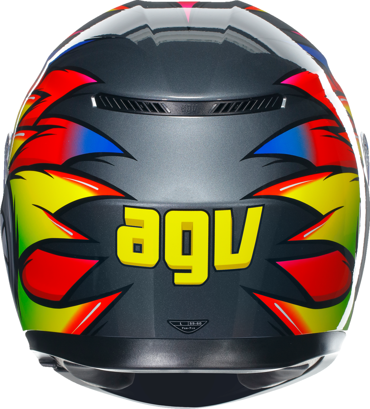 AGV K3 Helmet - Birdy 2.0 - Gray/Yellow/Red