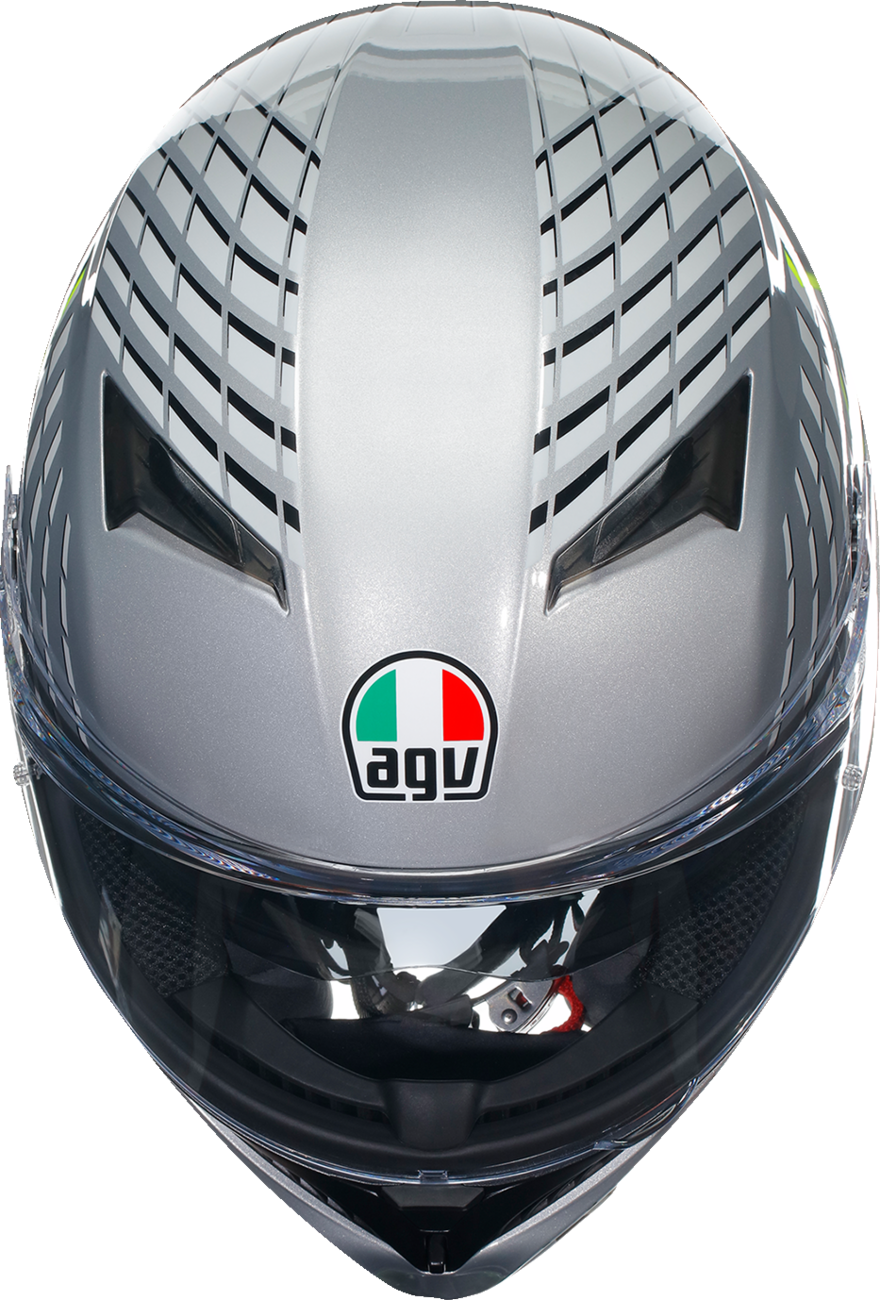 AGV K3 Helmet - Fortify - Gray/Black/Yellow Fluo