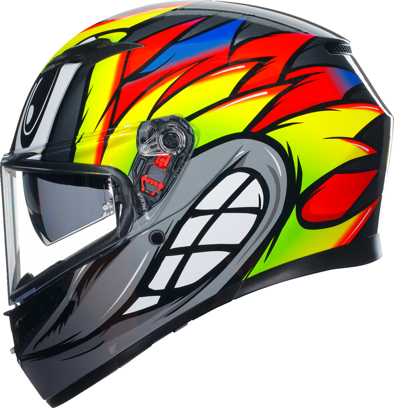 AGV K3 Helmet - Birdy 2.0 - Gray/Yellow/Red