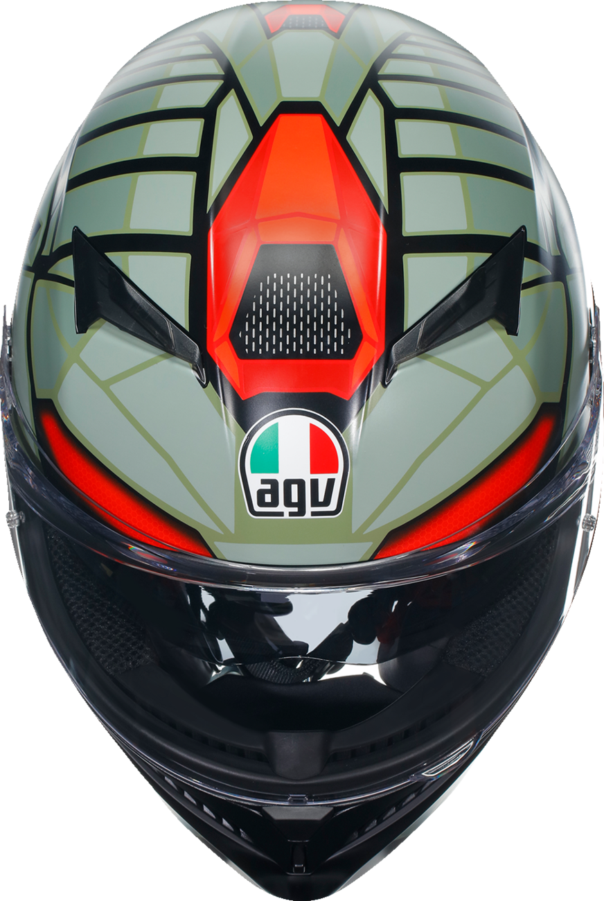 AGV K3 Helmet - Decept - Matte Black/Green/Red