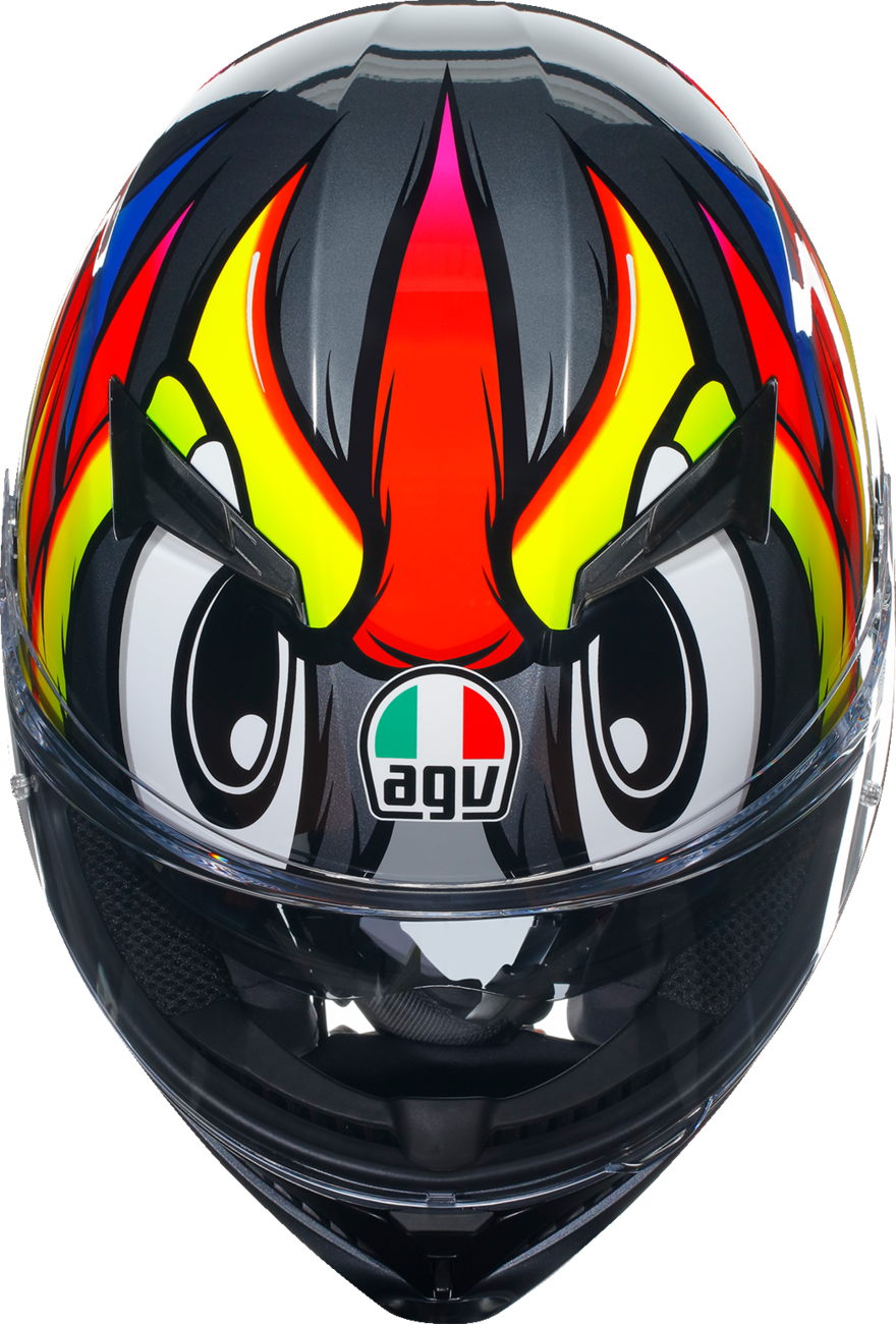 AGV K3 Helmet - Birdy 2.0 - Gray/Yellow/Red