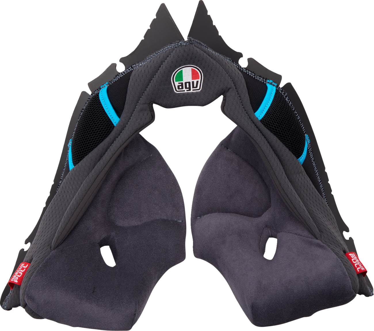 AGV Pista GP RR Cheek Pads - Black/Red, Gray/Cyan, Gray/Yellow