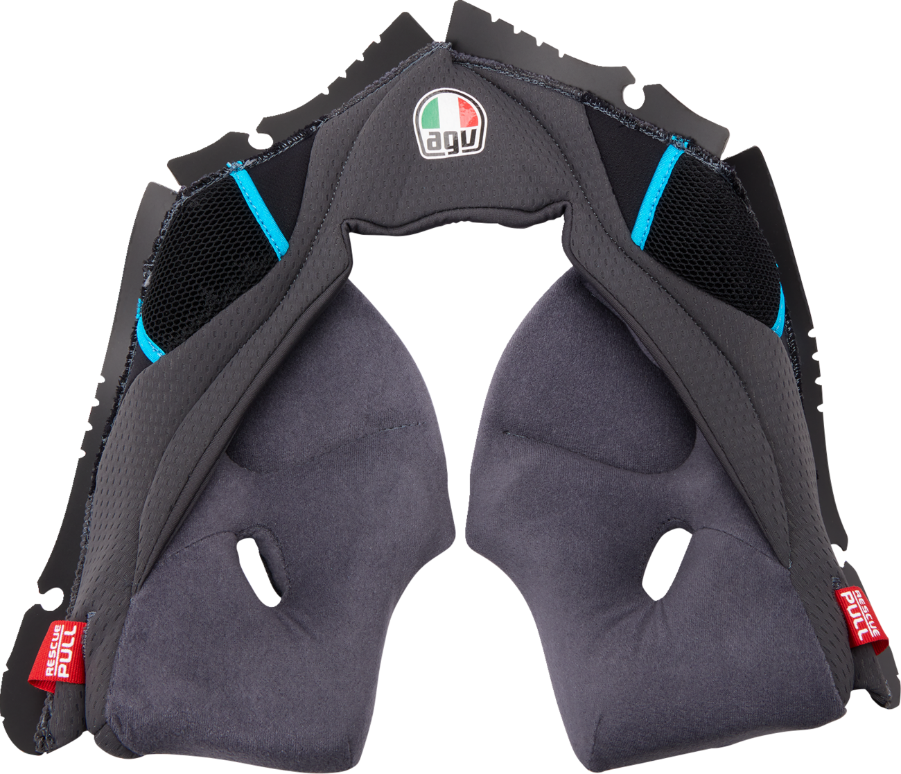 AGV Pista GP RR Cheek Pads - Black/Red, Gray/Cyan, Gray/Yellow