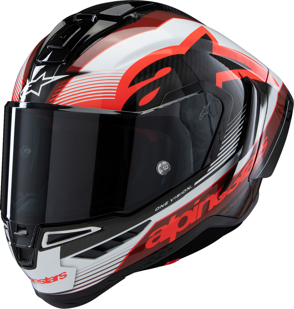 ALPINESTARS Supertech R10 Helmet and Spoiler - Team - Black/Carbon Red/Gloss White